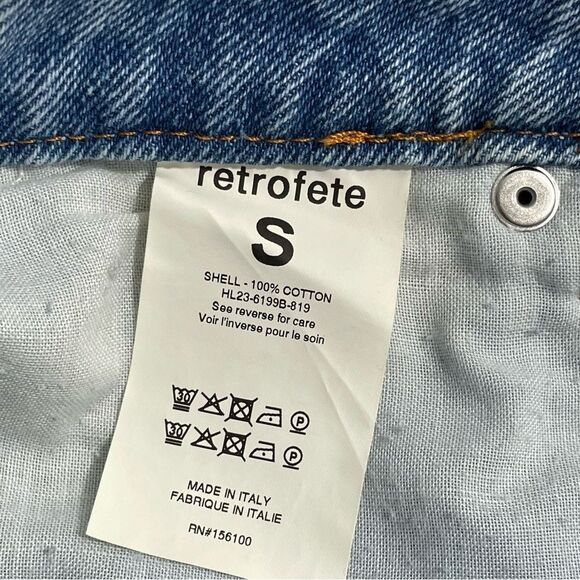 NWT Retrofete Darlinda Mini Micro Denim Jean Skirt Women's Size SMALL - Picture 12 of 12